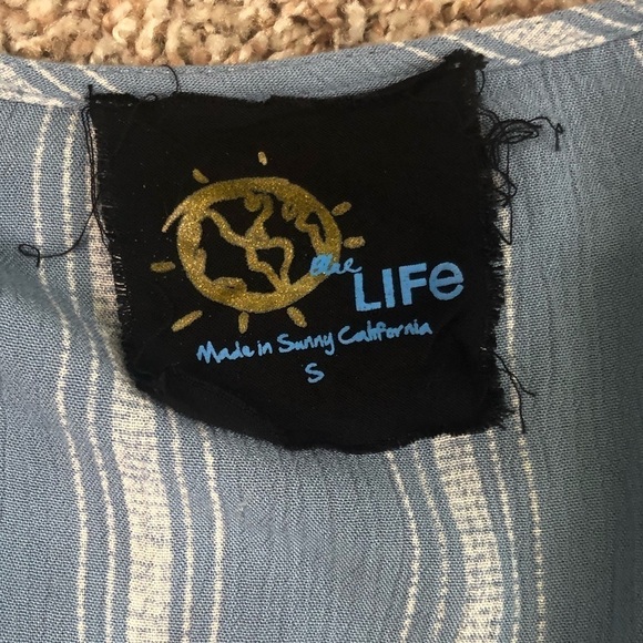 Blue Life Wild & Free Bluebell Boho Stripe Romper, Small - Picture 6 of 7